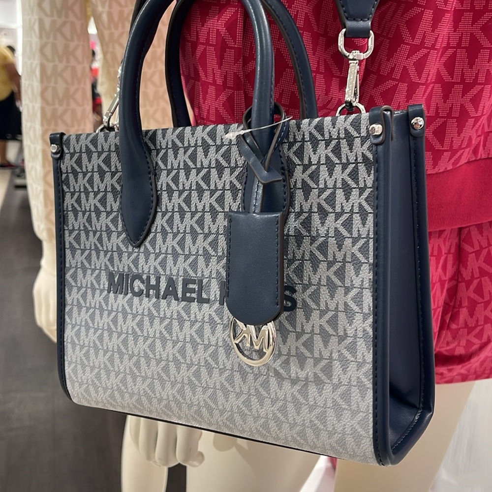 MICHAEL KORS Mirella Small Ombré Signature Logo SHOPPER TZ XBODY Crossbody Satch - Picture 16 of 16